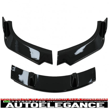 Front bumper additional spoiler suitable for BMW 3 Series E90 E91 LCI (2008-2011) Limousine Touring Piano Black 