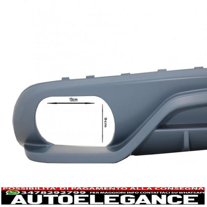 Diffusore mantovana paraurti posteriore adatto per audi a4 b8 berlina pre restyling (2007-2012) ab-design