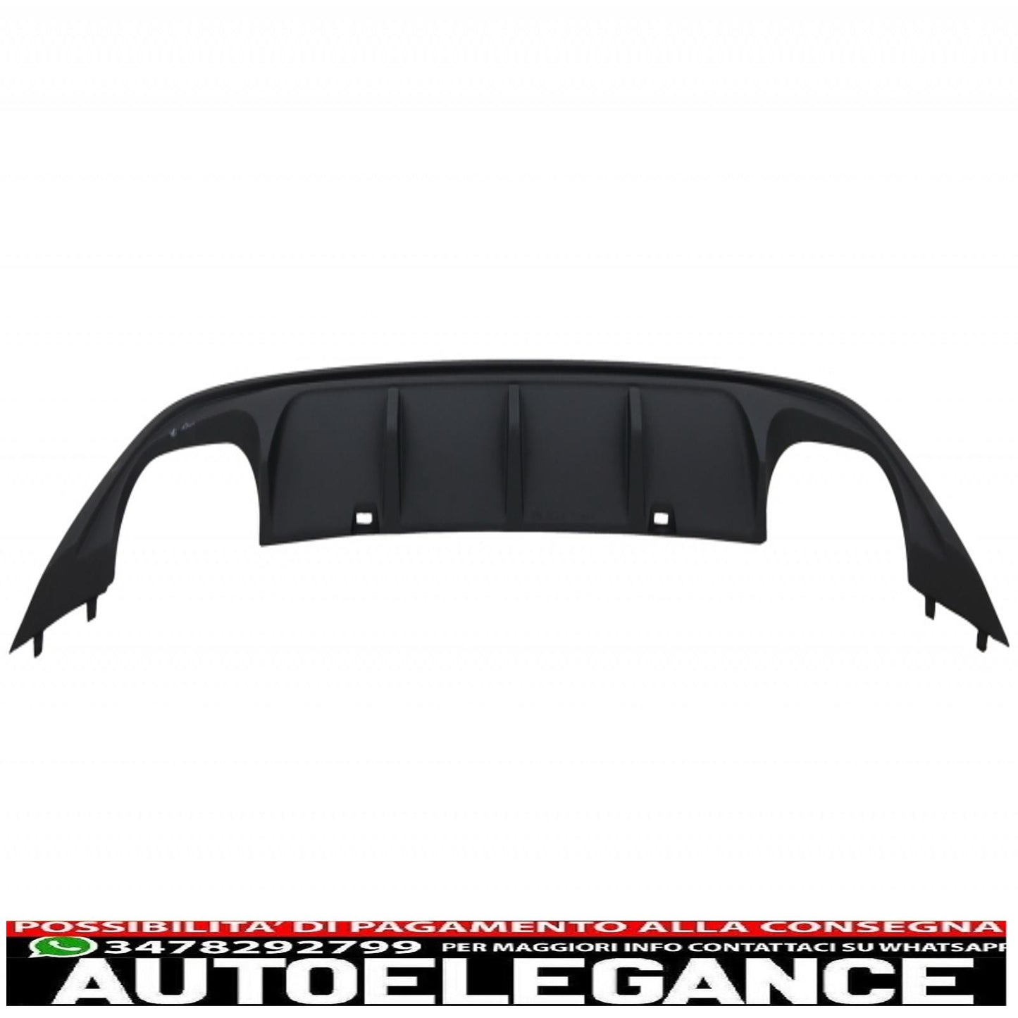 impianto di scarico completo con diffusore aria paraurti posteriore adatto per vw golf 7 vii mk7 (2013-2017) abt design