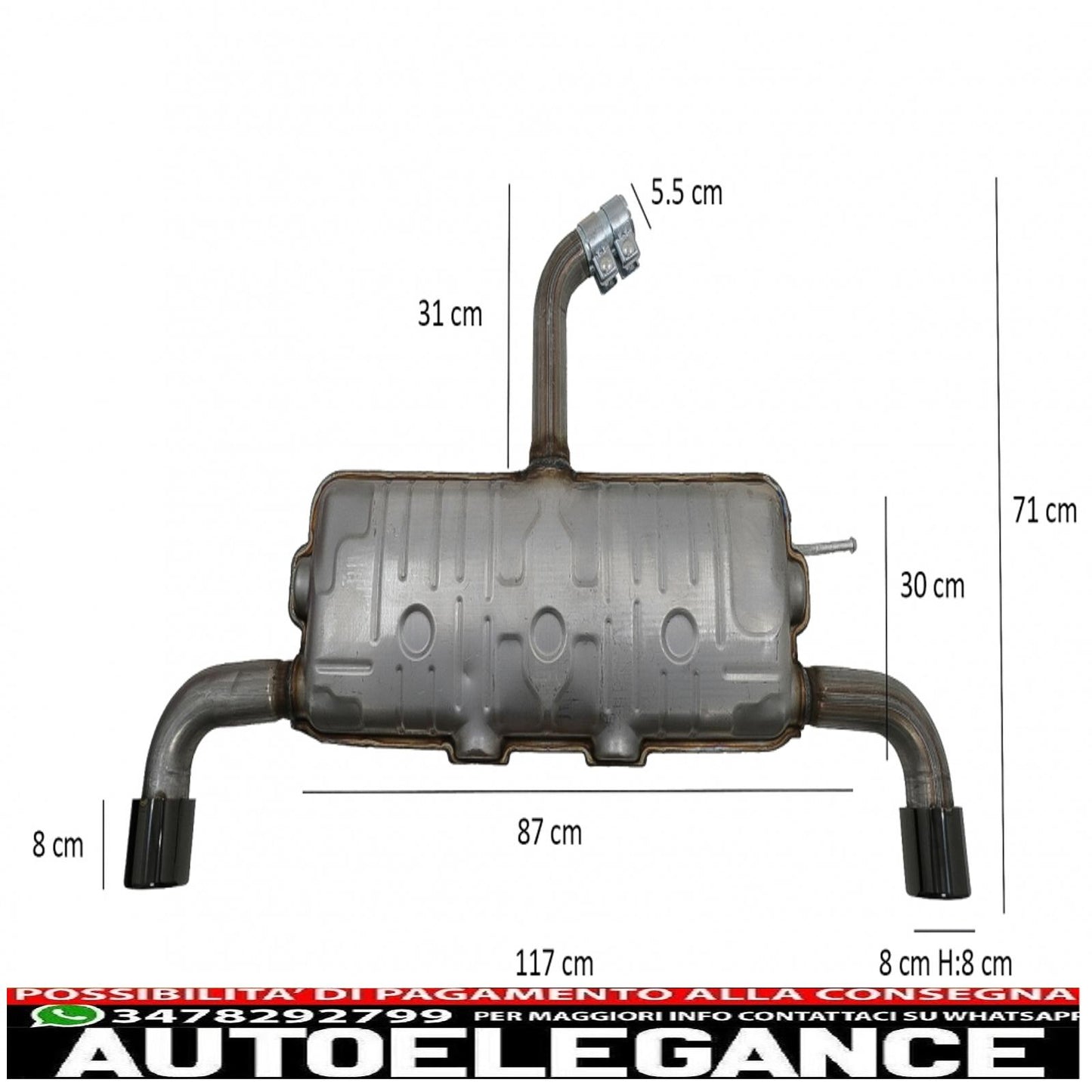 complete exhaust system suitable for vw golf 5 (2003-2007) golf 6 (2008-2013) gti design piano black tips