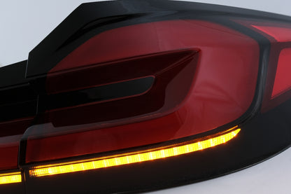 Fanali posteriori Full LED adatti per BMW Serie 5 G30 Berlina (2017-2019) LCI Design con luci di svolta sequenziali dinamiche