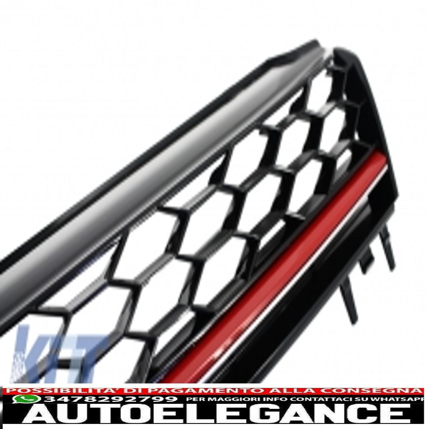 front bumper suitable for vw golf vii 7 5g (2013-2017) gti look with central grille 