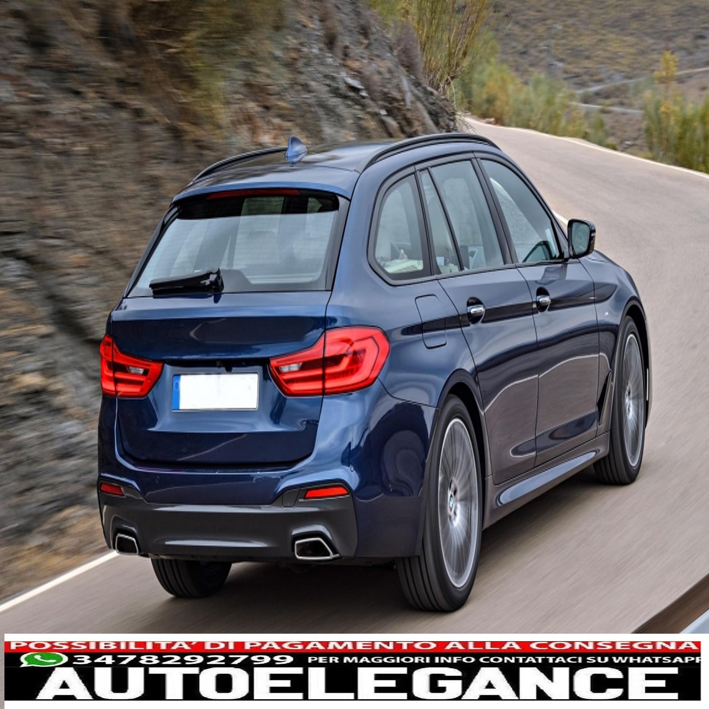 Rear bumper suitable for BMW 5 Series Touring G31 (2017-up) m-technik design