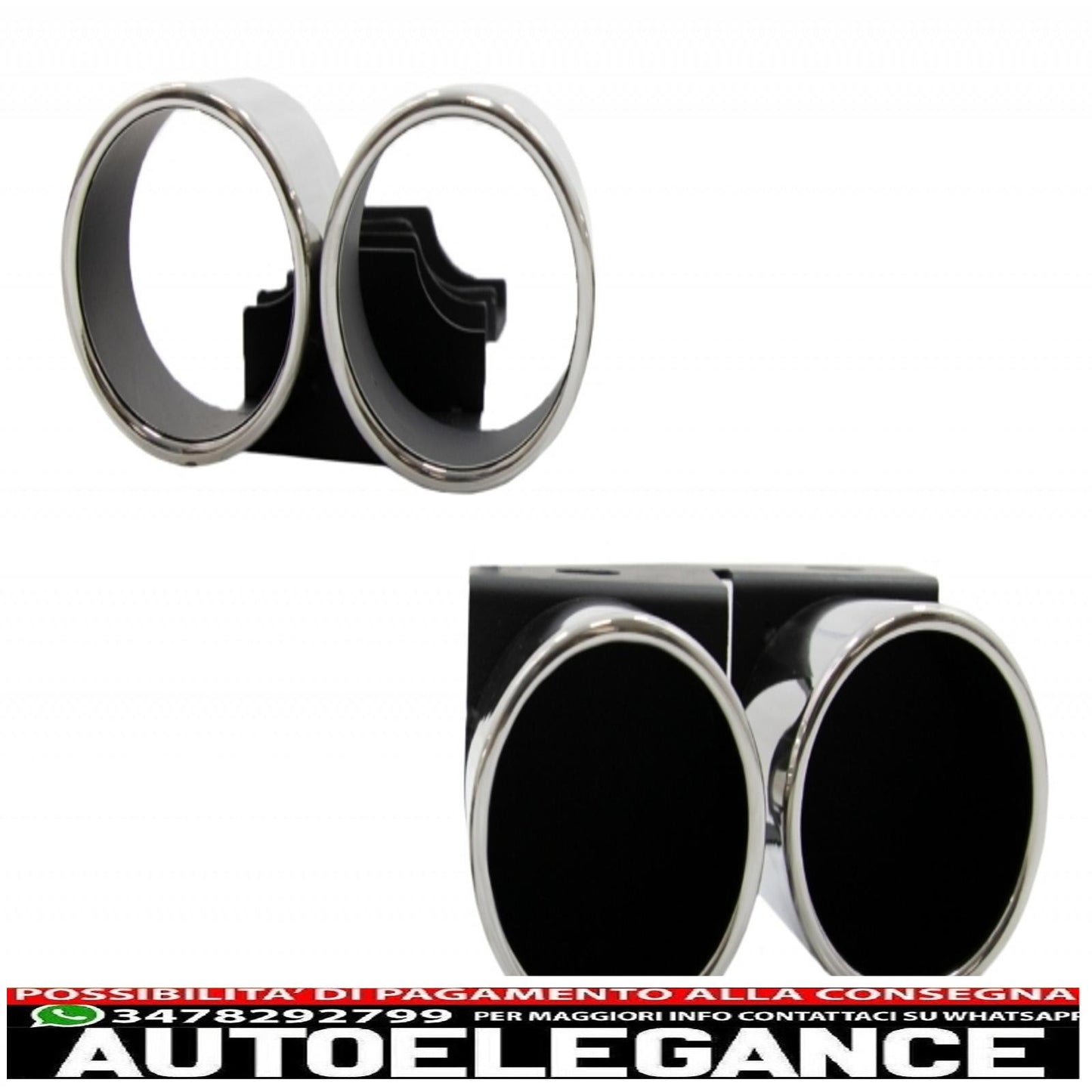 Diffusore d'aria con mantovana per paraurti posteriore adatto per audi a4 b8 restyling (2012-2015) con terminali di scarico e terminali di scarico limousine avant s4 design