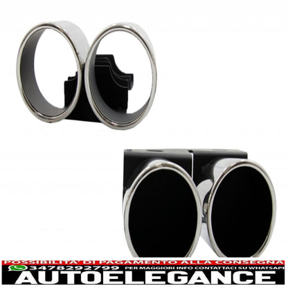Diffusore d'aria con mantovana per paraurti posteriore adatto per audi a4 b8 restyling (2012-2015) con terminali di scarico e terminali di scarico limousine avant s4 design
