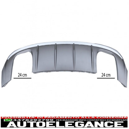 Diffusore a mantovana per paraurti posteriore con sistema di scarico adatto per audi a3 8v restyling berlina convertibile (2016-2019) design s3 solo per s line