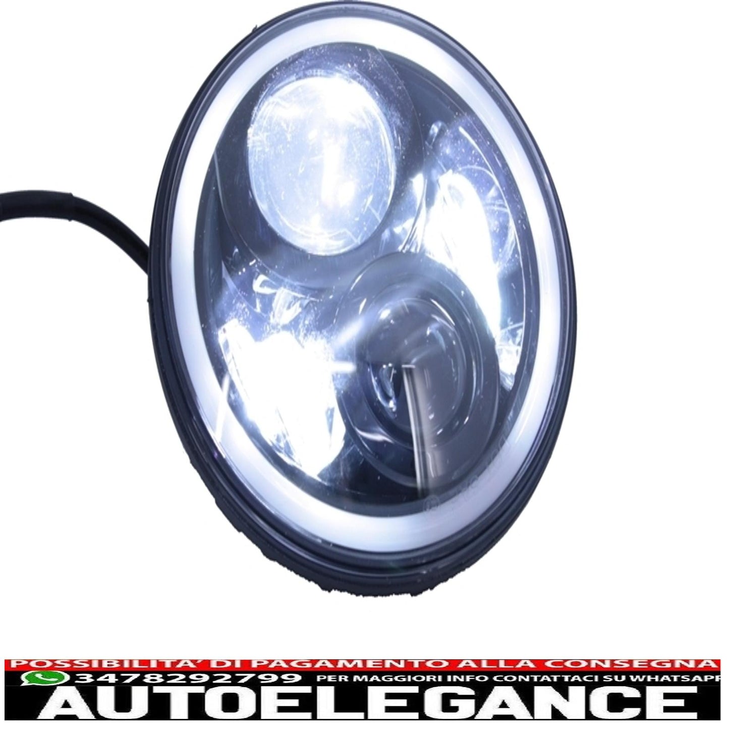 griglia anteriore centrale con fari LED Cree da 7 pollici angel eye ambra halo drl adatto per Jeep Wrangler JK (2007-2017) maschera spettro di Angry Bird Design