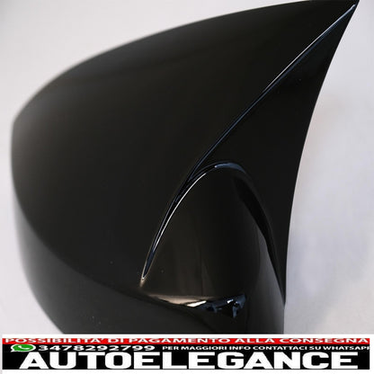 Calotte specchietti adatte per audi a3 8v rs3 cabriolet limousine sportback (2012-2019) bat look nero pianoforte AUTOELEGANCERICAMBI