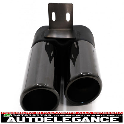 Punte marmitta di scarico adatte per bmw serie 5 f10 f11 (2011-2017) m5 lci design nero