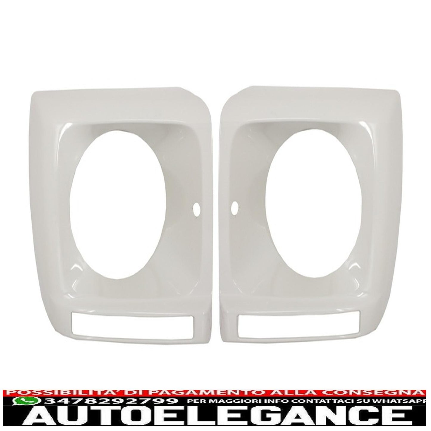 Copri fari bianchi con led drl luci di marcia diurna adatti per mercedes classe g w463 (1989-2012) g65 design cromato AUTOELEGANCERICAMBI