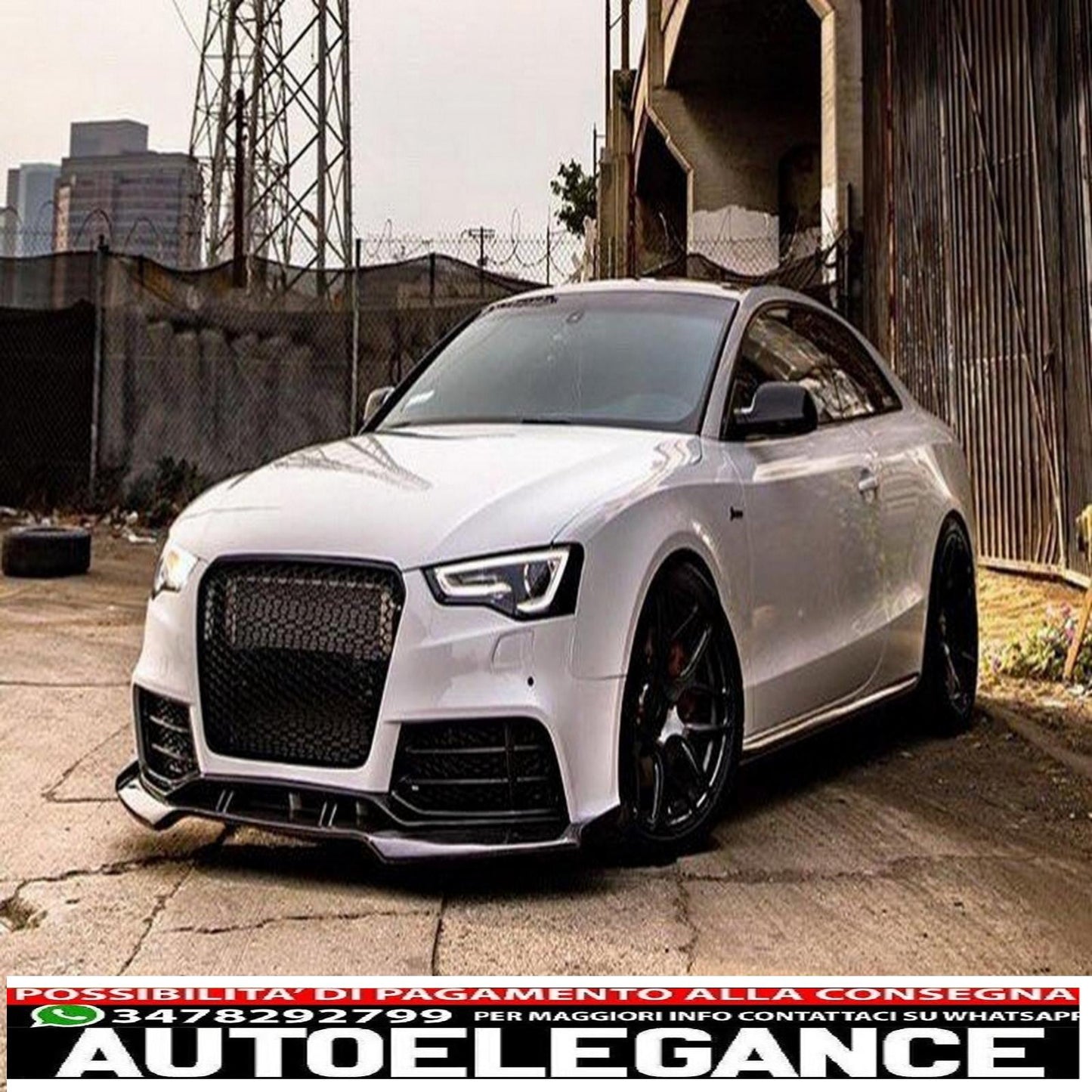 Front bumper additional spoiler lip suitable for audi a5 8t rs5 (2008-2016) real carbon 