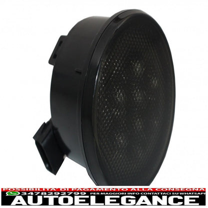 griglia anteriore centrale con indicatori di direzione a led color ambra adatta per Jeep Wrangler / Rubicon JK (2007-2017) design Angry Bird rivestita con pellicola di carbonio lucida