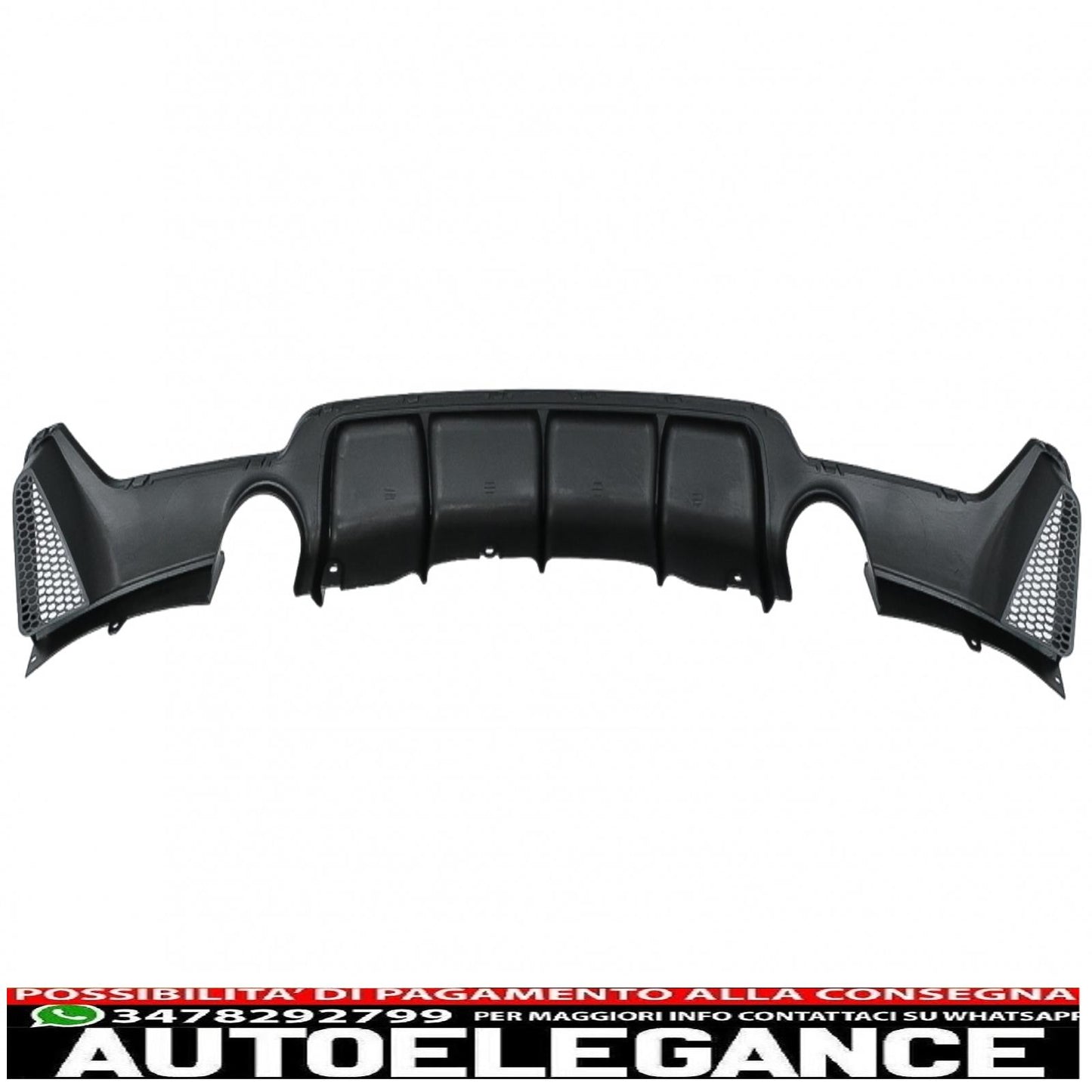 diffusore paraurti posteriore adatto per bmw serie 4 f32 f33 f36 (2013-2019) coupe cabrio m design doppia uscita singola nero pianoforte