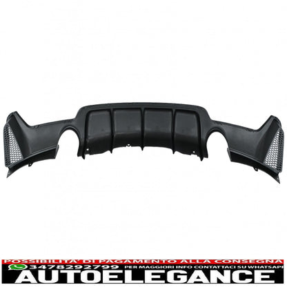 diffusore paraurti posteriore adatto per bmw serie 4 f32 f33 f36 (2013-2019) coupe cabrio m design doppia uscita singola nero pianoforte
