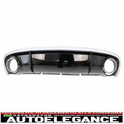 diffusore paraurti posteriore adatto per audi a4 b8 facelift (2012-2015) con terminali di scarico e griglia senza badge design rs4