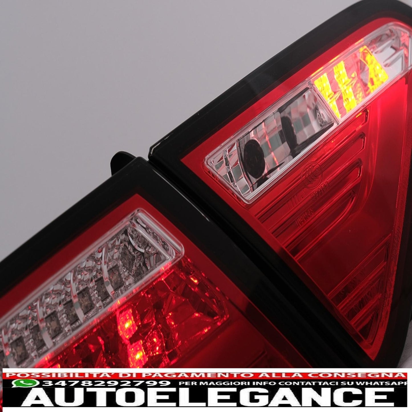 led rear lights suitable for audi a5 8t coupe cabrio sportback (2007-2009) transparent red