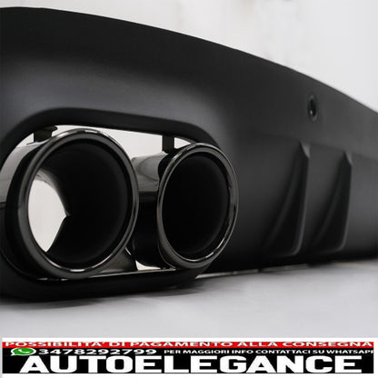 griglia centrale con diffusore e terminali di scarico neri adatta per mercedes classe cls c257 (2018-up) gtr cls53 solo design paraurti posteriore linea amg
