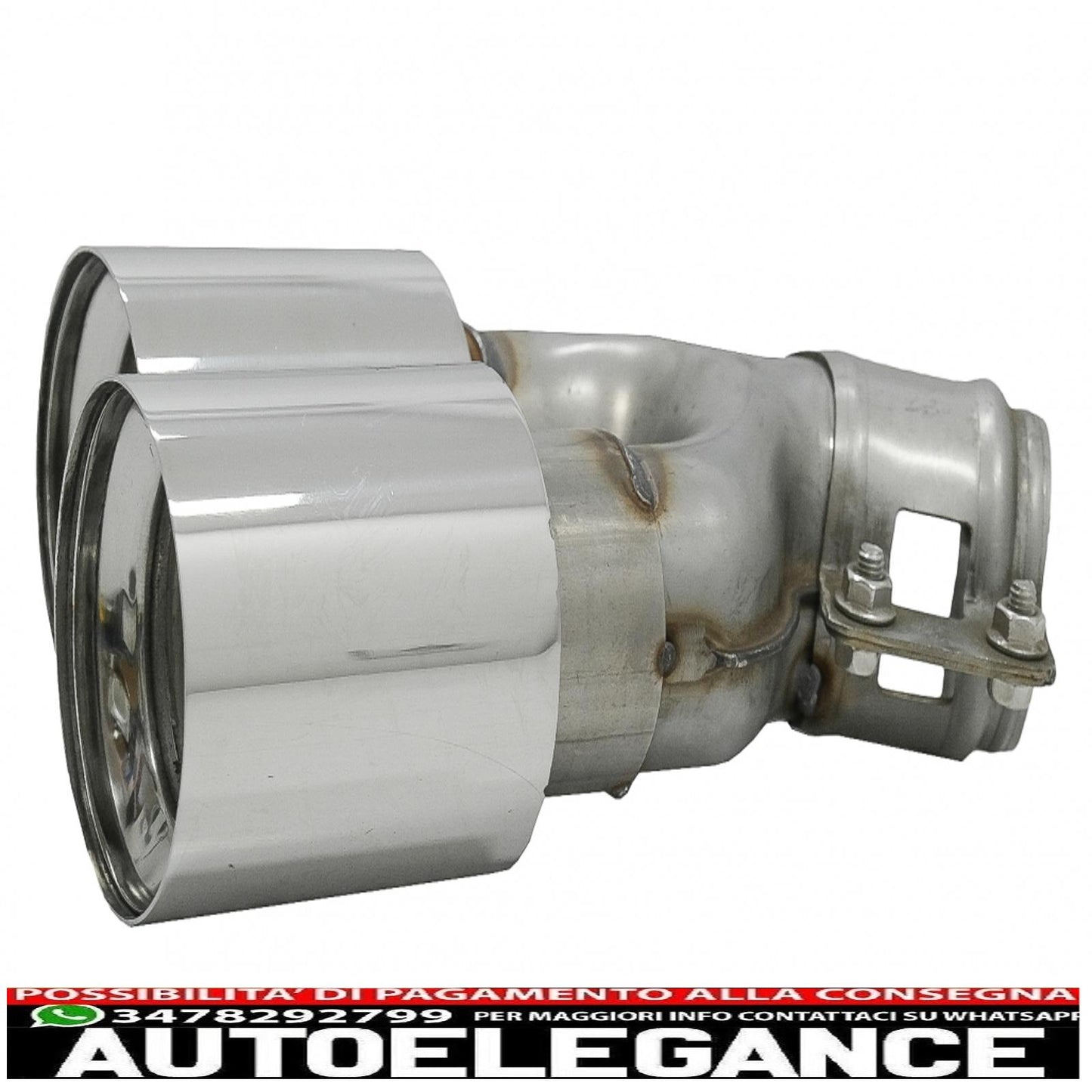 Punte marmitta di scarico adatte per bmw serie 5 g30 g31 g38 serie 6 g32 (2016-2020) 540i design cromato
