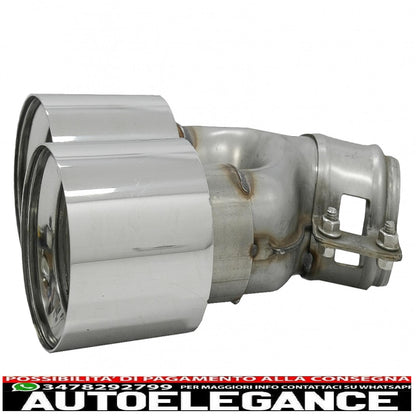 Punte marmitta di scarico adatte per bmw serie 5 g30 g31 g38 serie 6 g32 (2016-2020) 540i design cromato