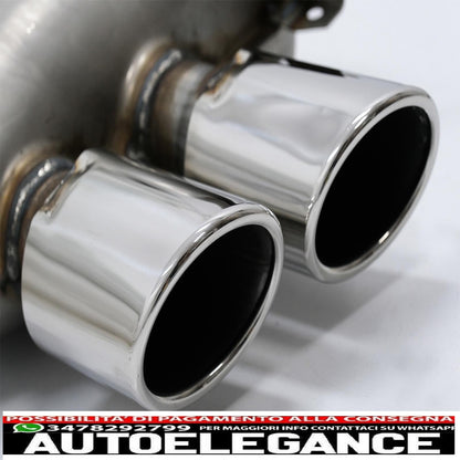 complete exhaust system with double tailpipes suitable for audi q5 8r (11.2008-2016) chrome 