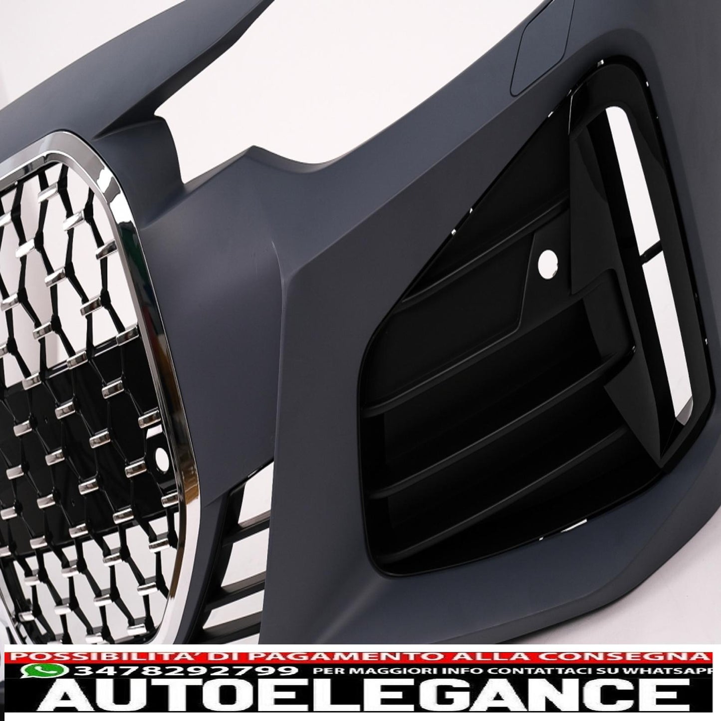 paraurti anteriore adatto per bmw serie 3 f30 f31 non lci e lci (2011-2018) conversione in griglia cromata design g80 m3