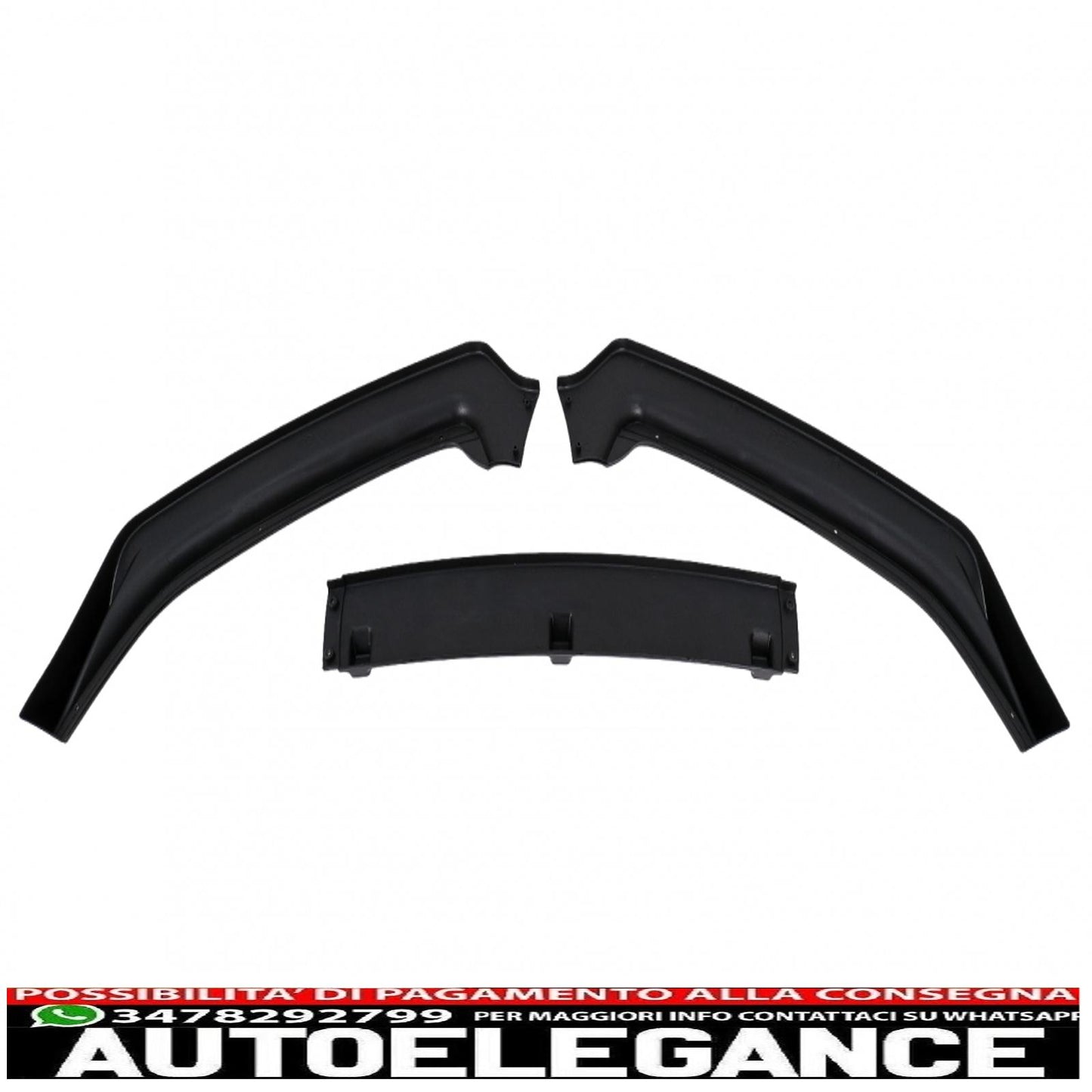 Front Bumper Lip Extension Spoiler Suitable For VW Polo 6R 6C Facelift (2009-2017) Piano Black 