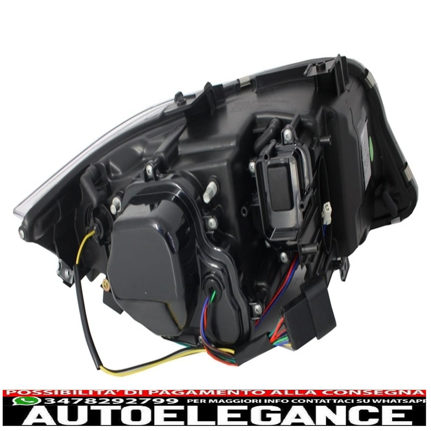 3d led angel eye headlights suitable for bmw e90 e91 (03.2005-08.2008) u-type chrome hidden 
