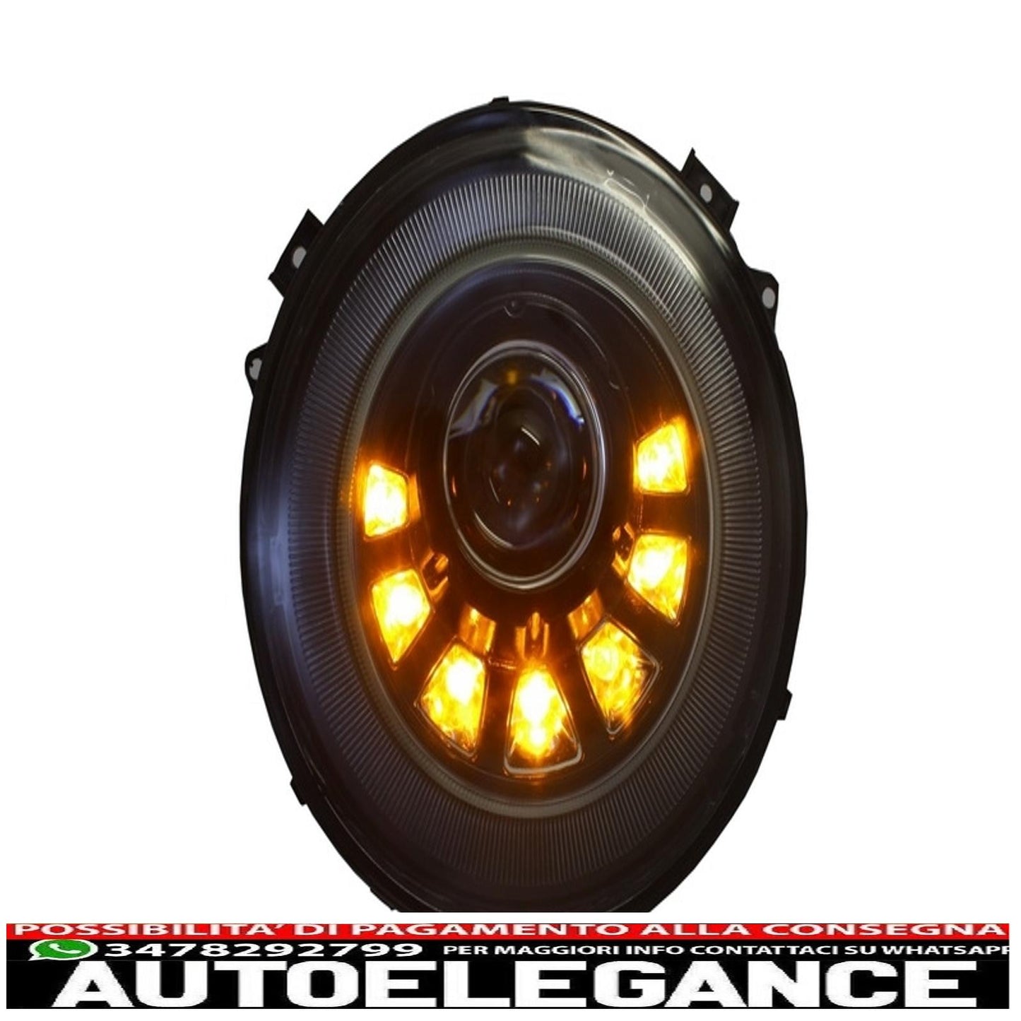 bi-xenon led headlights suitable for mercedes w463 g-class (2005-2017) m square look with dynamic and smooth cornering light 