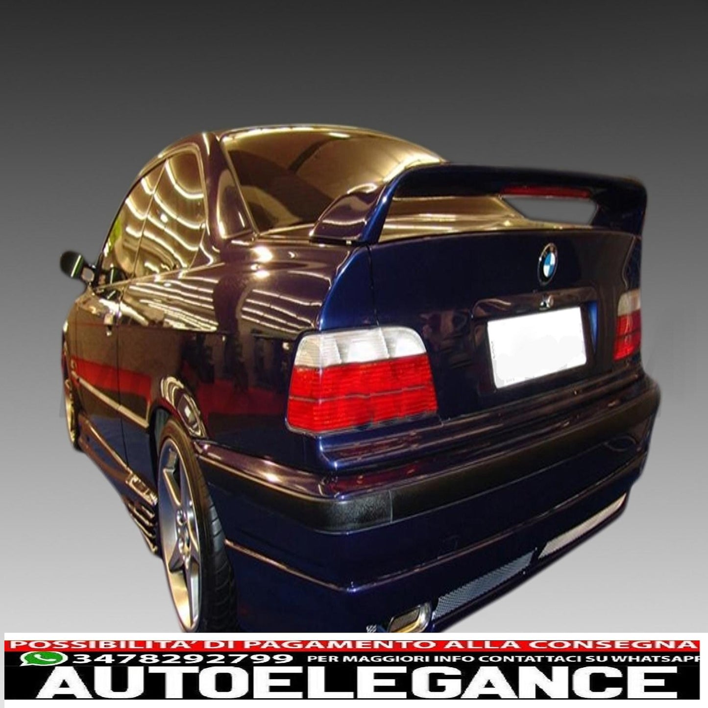 trunk spoiler upper wing suitable for bmw 3 series e36 (1990-1998) coupe sedan ltw design
