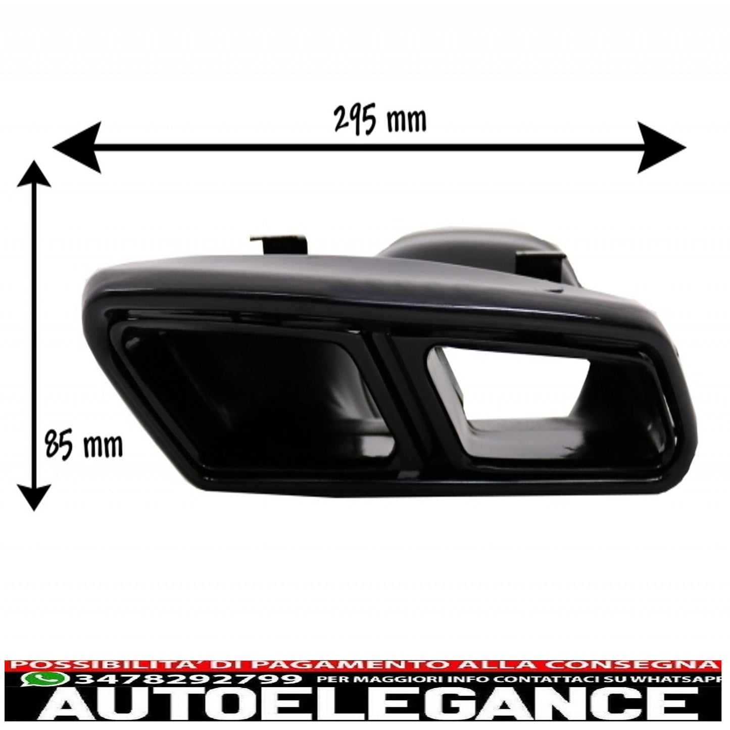 Rear bumper with black exhaust tips and LED light bar taillights suitable for mercedes w212 e class facelift (2009-2012) e63 design 
