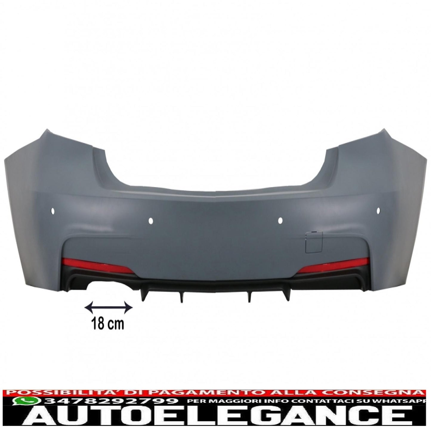 kit carrozzeria completo con diffusore uscita sinistra adatto per bmw serie 3 f30 (2011-2019) design m-performance
