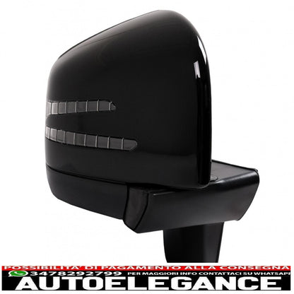 Complete mirror assembly suitable for mercedes g-class w463 (1989-2018) 2013 piano black design 