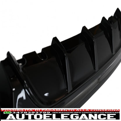 paraurti posteriore spoiler mantovana diffusore doppia uscita adatto per bmw serie 2 f22 f23 (2013-) m performance design brillante edizione nera