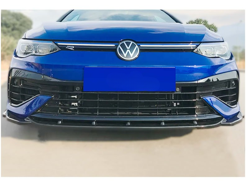 SPLITTER ADATTO PER VW GOLF 8 R LOOK NERO LUCIDO V1 DESIGN SPORTIVO