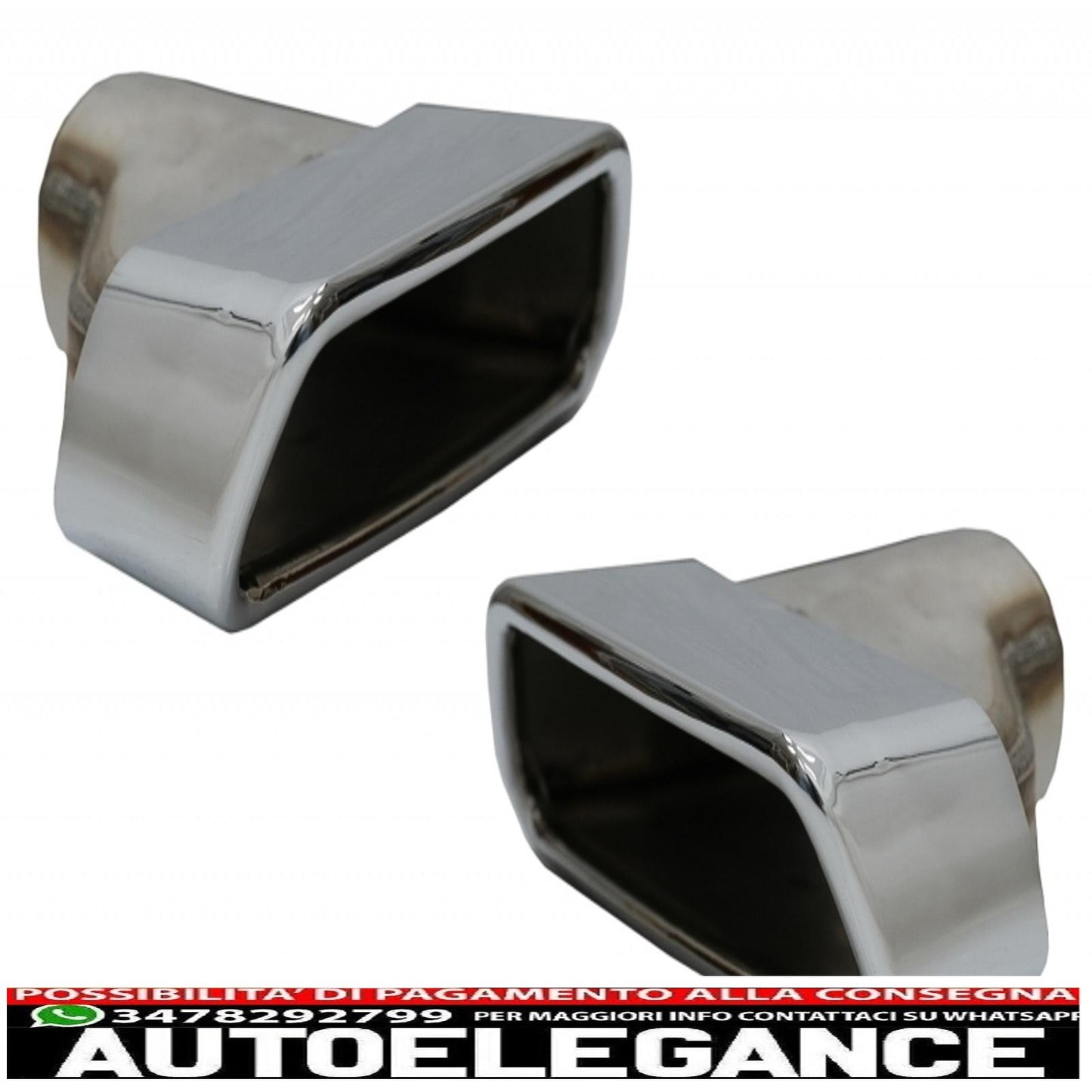 diffusore del paraurti posteriore con terminali del silenziatore di scarico adatto per BMW Serie 5 G30 G31 Limousine Touring (2017-up) M Performance Design Cromato e Nero Pianoforte