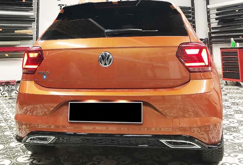 VW POLO AW1 2017+ DIFFUSORE POSTERIORE SOTTO PARAURTI ABS  LOOK RLINE R