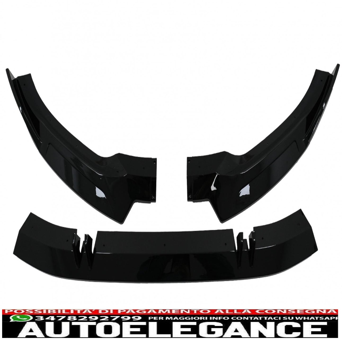 Front bumper additional spoiler suitable for Audi A5 F5 Facelift S-Line (2020-up) Piano Black