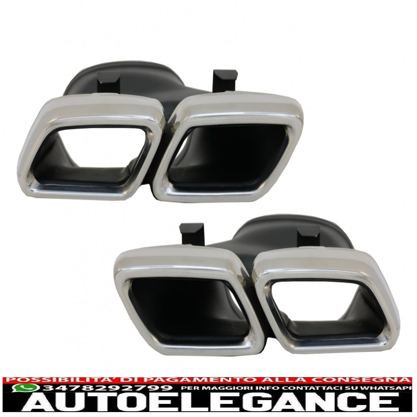 Diffusore d'aria per paraurti posteriore con terminali di scarico adatto per mercedes classe gls x166 suv facelift (09.2015-2019) design gls63