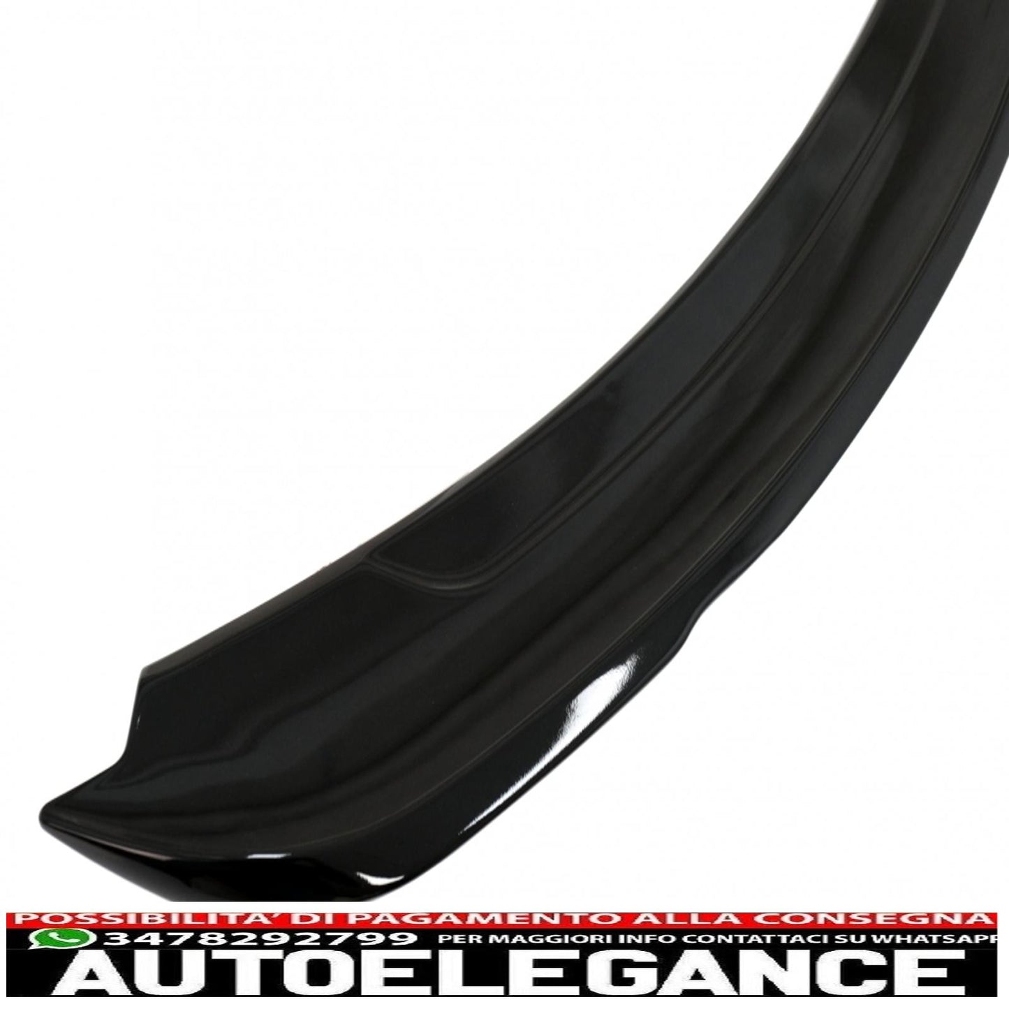 Spoiler per bagagliaio adatto per Ford Mustang MK6 VI sesta generazione (2015-2020) GT350 design nero pianoforte