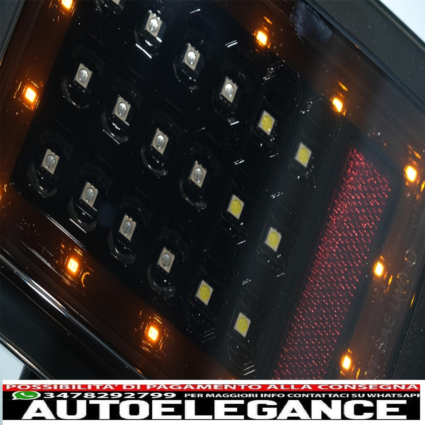 Fanali posteriori full led adatti per jeep wrangler jk (2007-2017) fumé