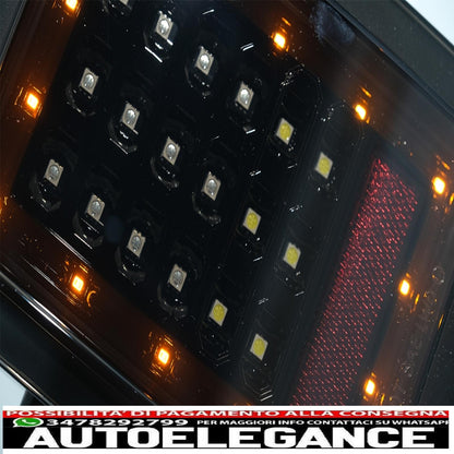 Fanali posteriori full led adatti per jeep wrangler jk (2007-2017) fumé