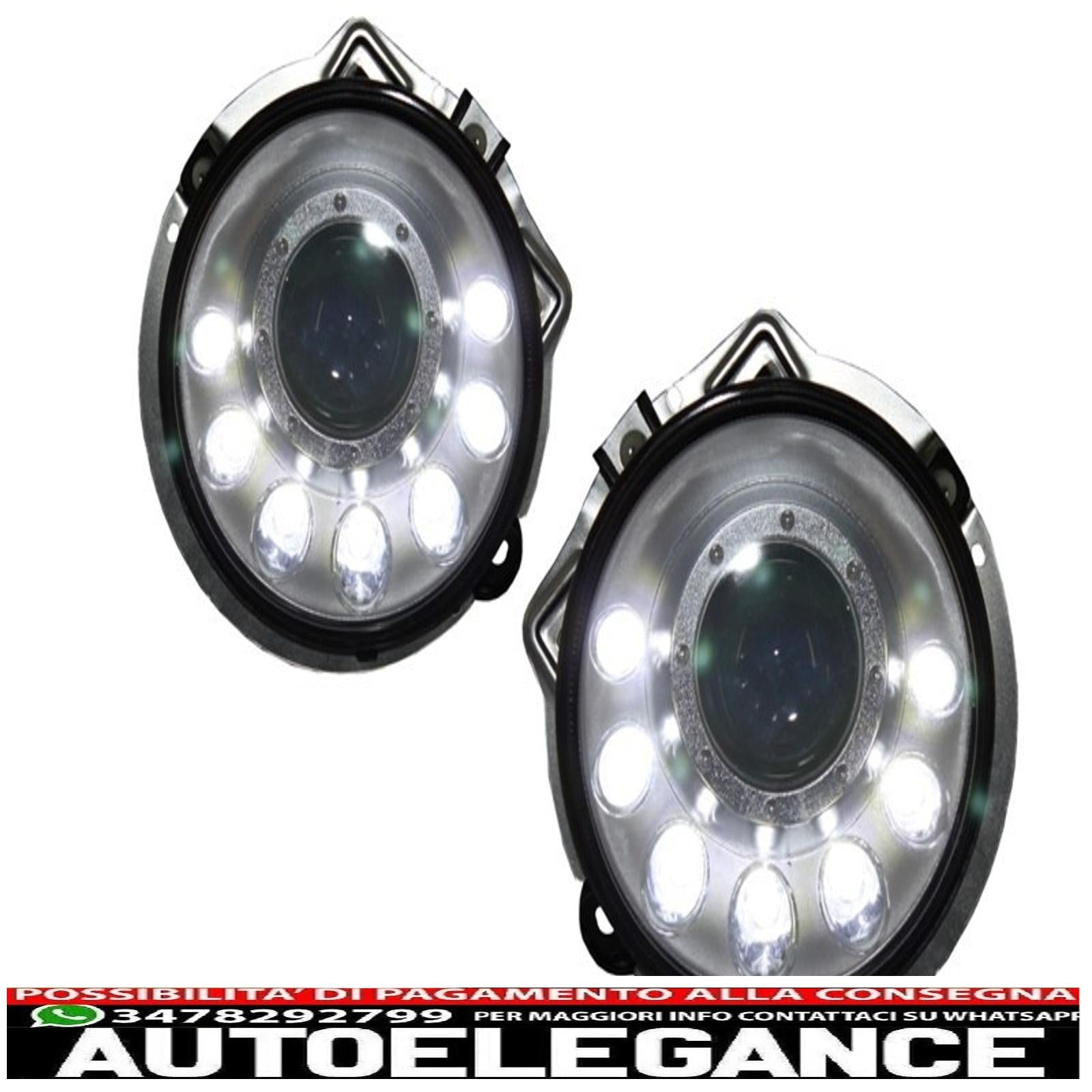 adatto per mercedes w463 classe g 1989-2012 fari led neri bi-xeno look m-design cromati AUTOELEGANCERICAMBI