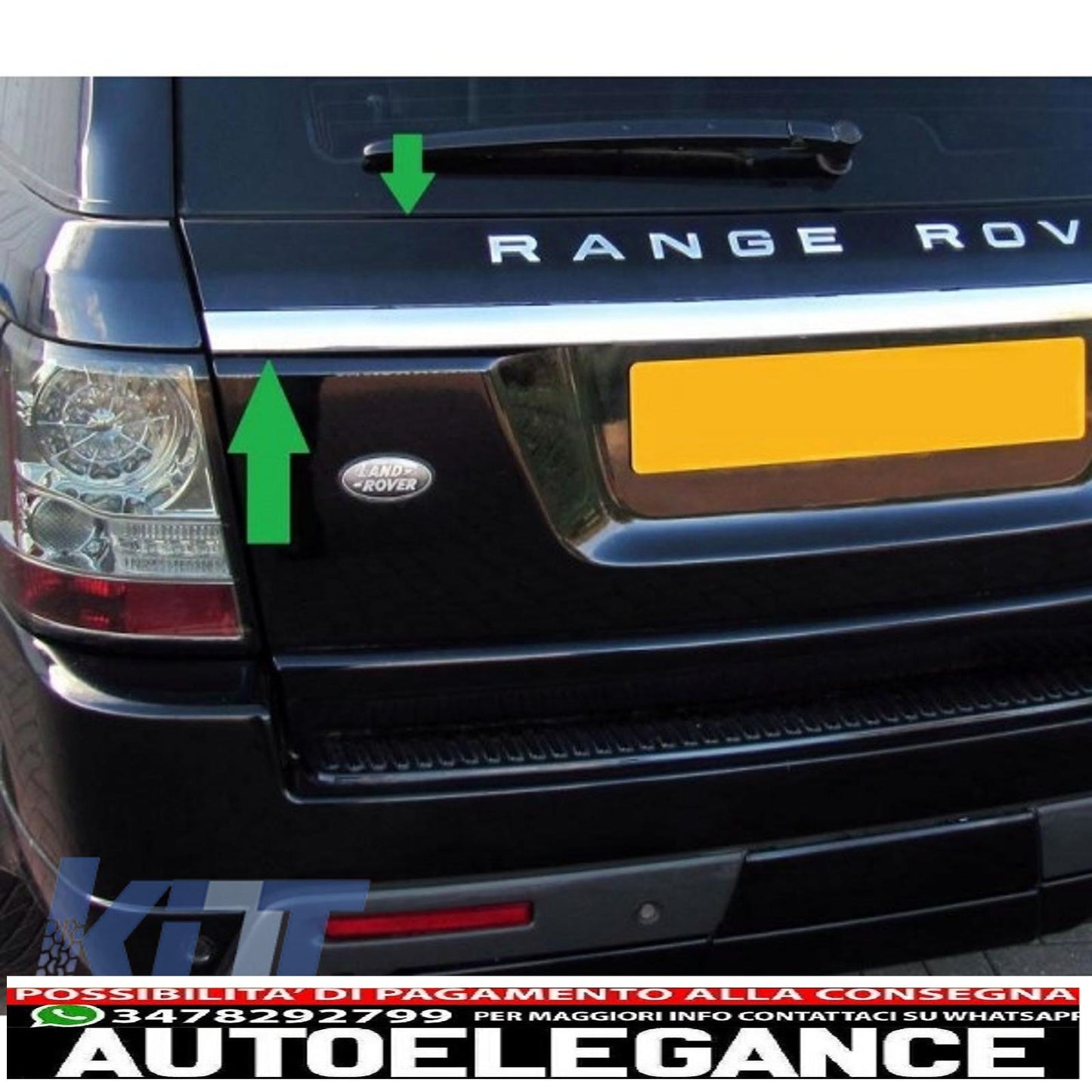Titanium Silver Rear Boot Lid Conversion Kit Suitable for Land Range Rover Sport L320 (2005-2011) 2012 Autobiographical Restyling Style Look 