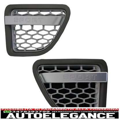 central grille and side vents group suitable for land rover sport l320 (2005-2008) autobiography look silver edition