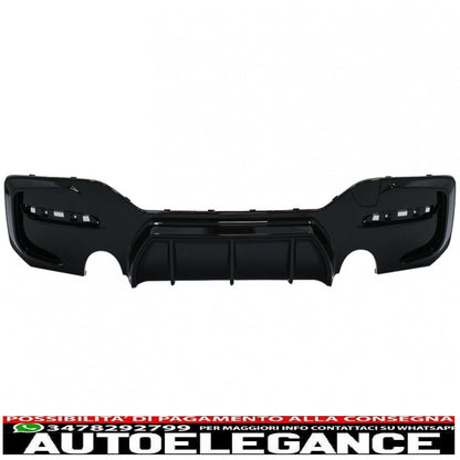 Spoiler per paraurti anteriore adatto per BMW Serie 1 F20 F21 LCI (2015-2019) con paraurti posteriore spoiler mantovana diffusore e estensioni minigonne laterali Hatchback M Sport Piano Black