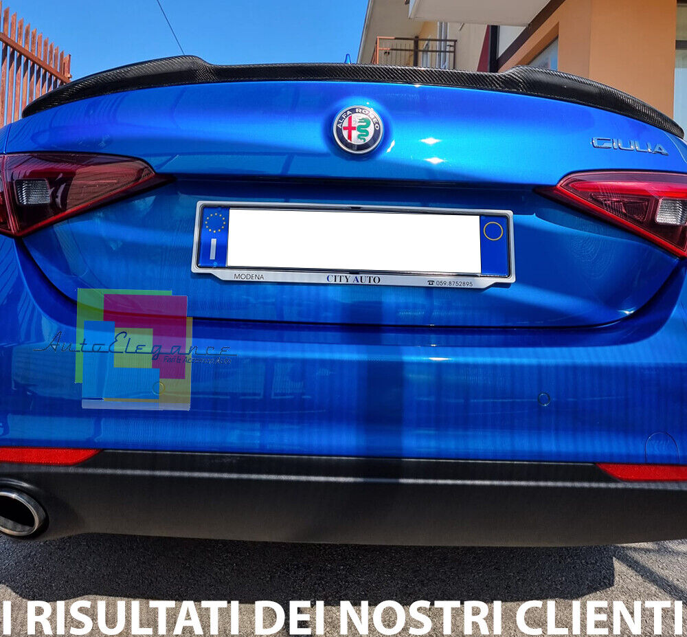 SPOILER COFANO ADATTO PER ALFA ROMEO GIULIA 2015-2021 DESING SPORTIVO Carbon Look