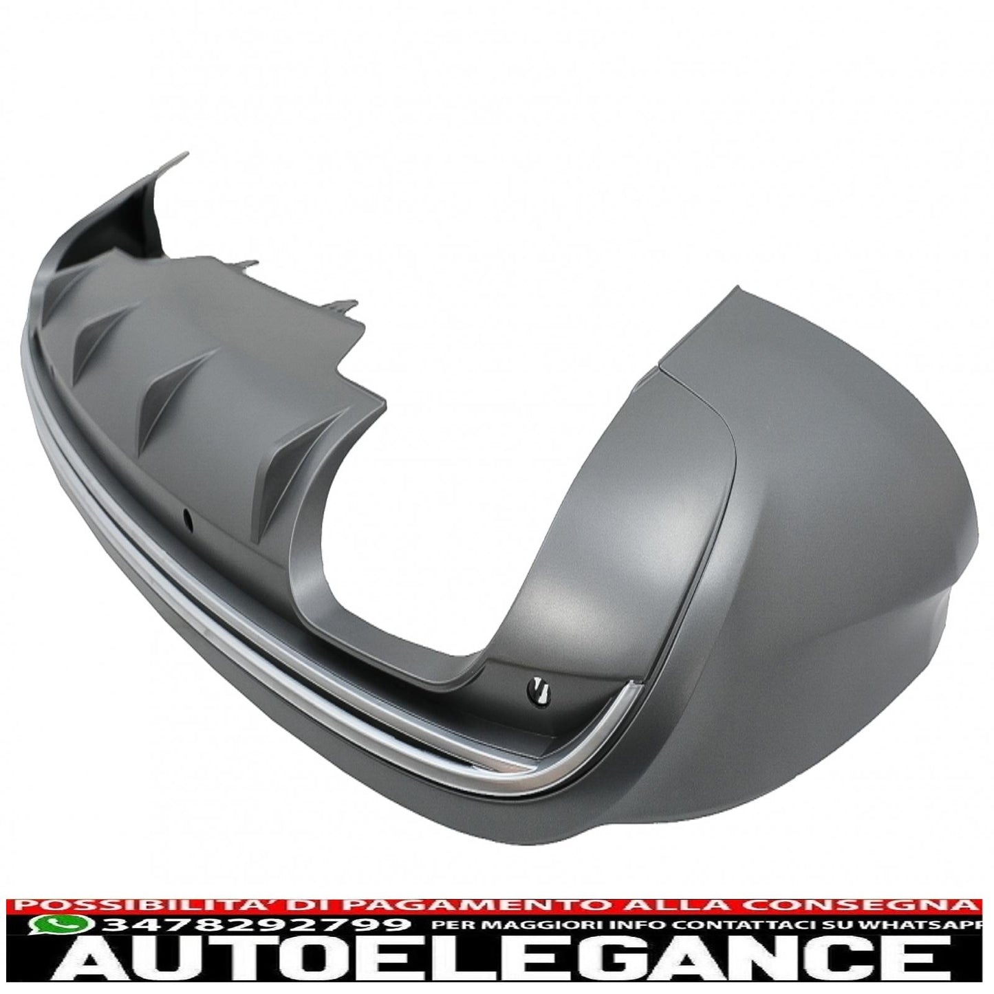 Diffusore a mantovana per paraurti posteriore con sistema di scarico e doppi terminali di scarico adatto per audi q5 8r (2009-2016)