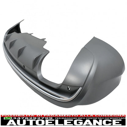 Diffusore a mantovana per paraurti posteriore con sistema di scarico e doppi terminali di scarico adatto per audi q5 8r (2009-2016)
