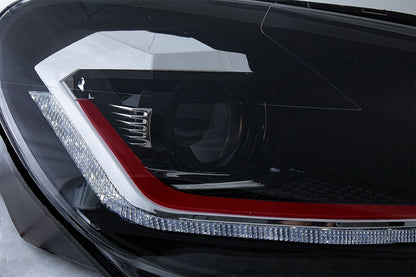 Grille for VW Golf 6 2008-2012 LED Headlights Dynamic Turning Lights GTI Look 