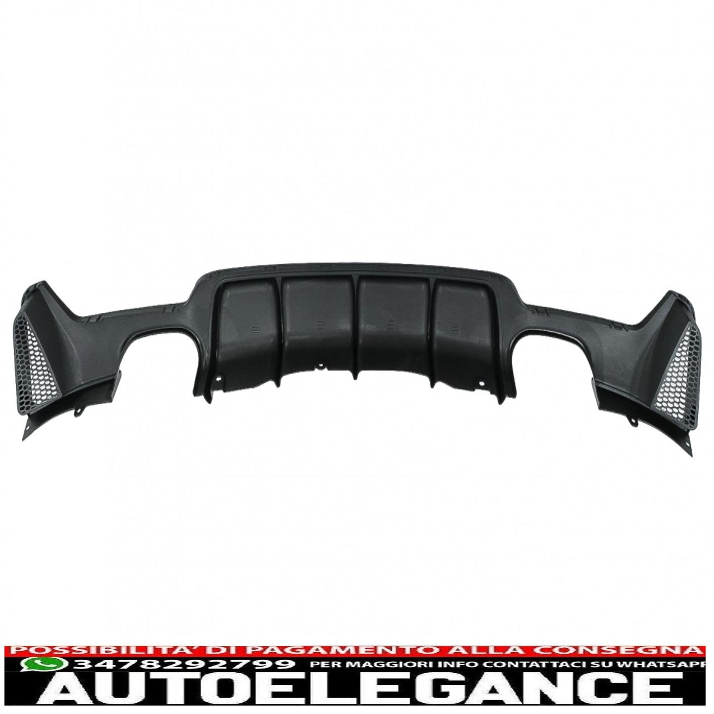 Rear Bumper Diffuser Suitable For BMW 4 Series F32 F33 F36 (2013-2019) Coupe Cabrio M Design Twin Double Outlet Piano Black 